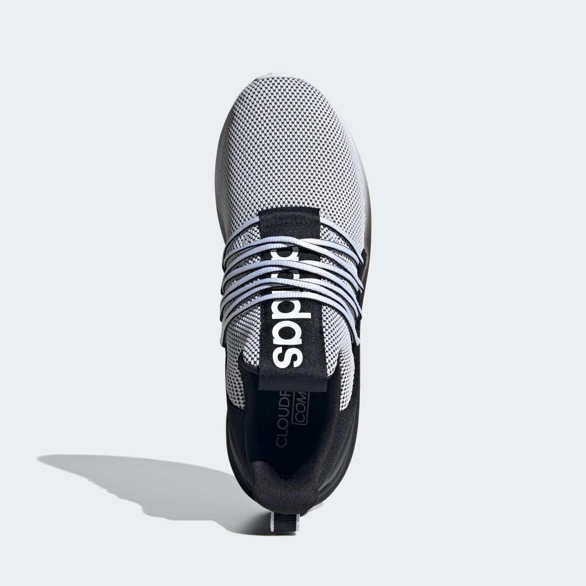Adidas Men's Lite Racer Adapt 7.0 Shoes - Cloud White / Core Black / Cloud White - Image 2