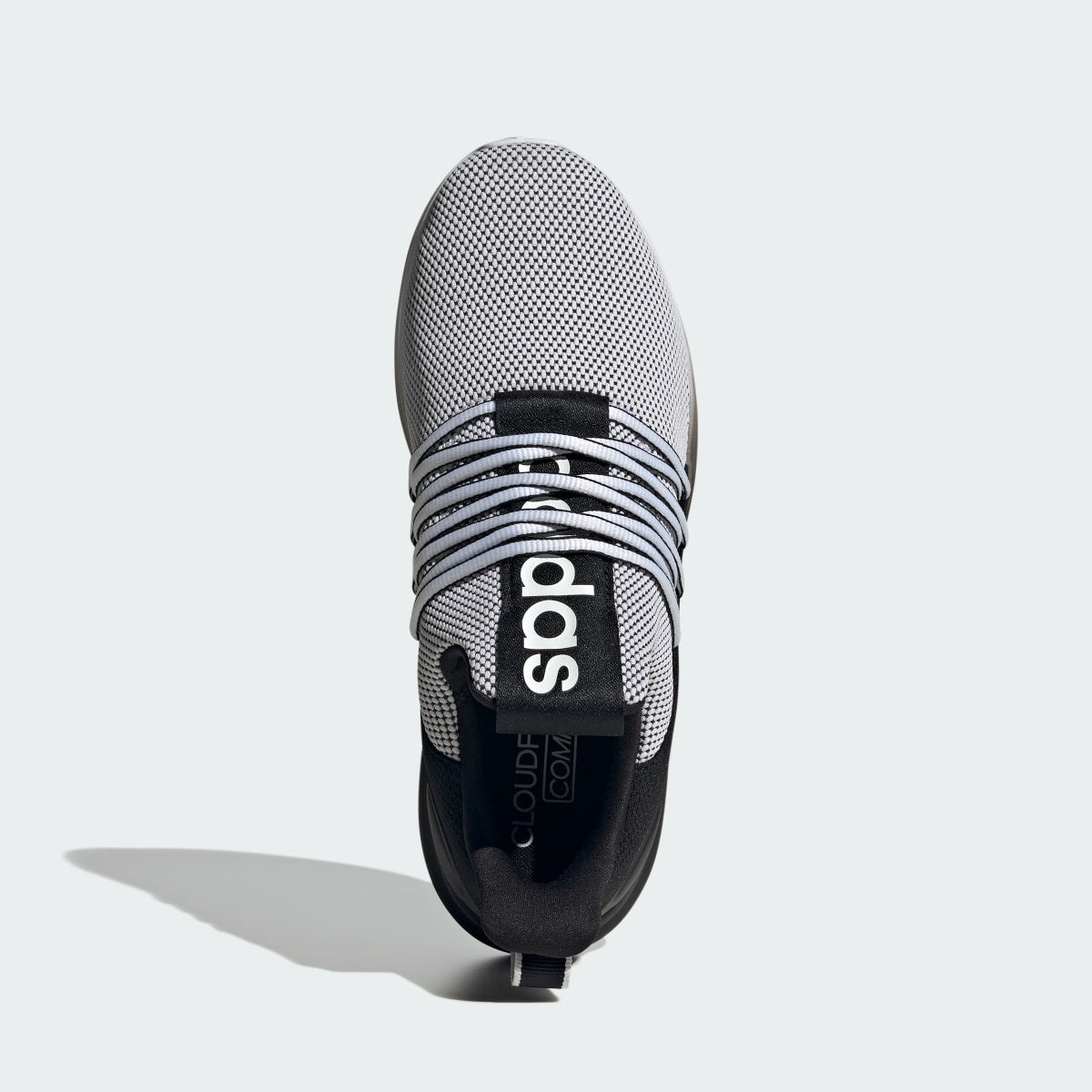 Adidas Men's Lite Racer Adapt 7.0 Wide Shoes - Cloud White / Core Black / Cloud White - Image 2