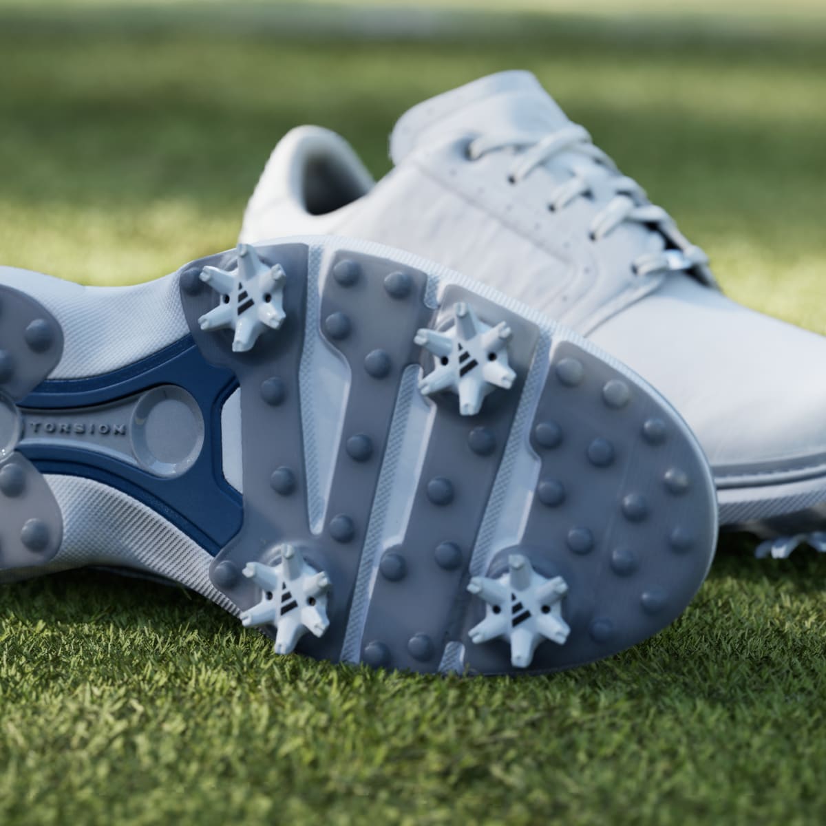 Adidas Men's MC70 Golf Shoes - Cloud White / Silver Metallic / Halo Silver - Image 9