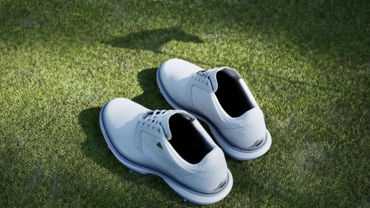 Adidas Men's MC70 Golf Shoes - Cloud White / Silver Metallic / Halo Silver - Image 2