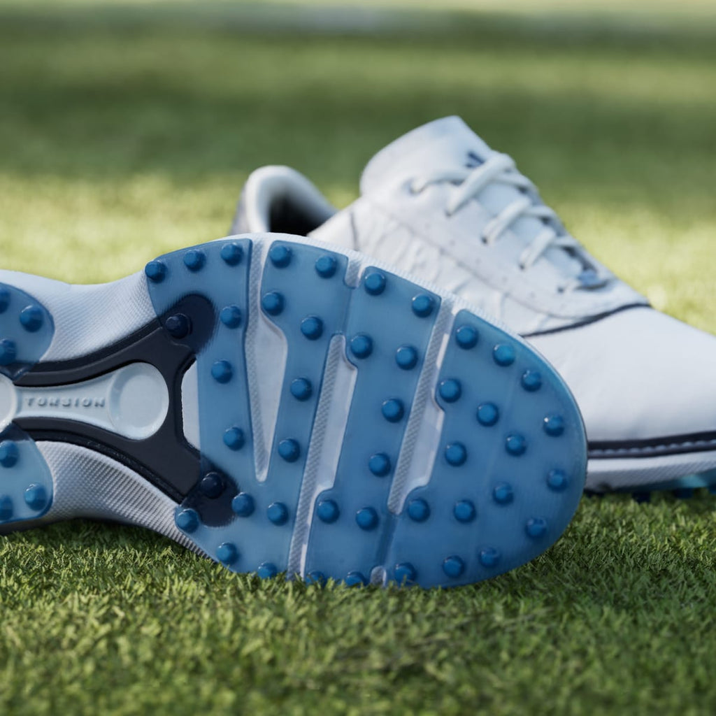 Adidas Women's MC70 SPIKELESS GOLF SHOES - Cloud White / Collegiate Navy / Lucid Ray Blue - Image 9