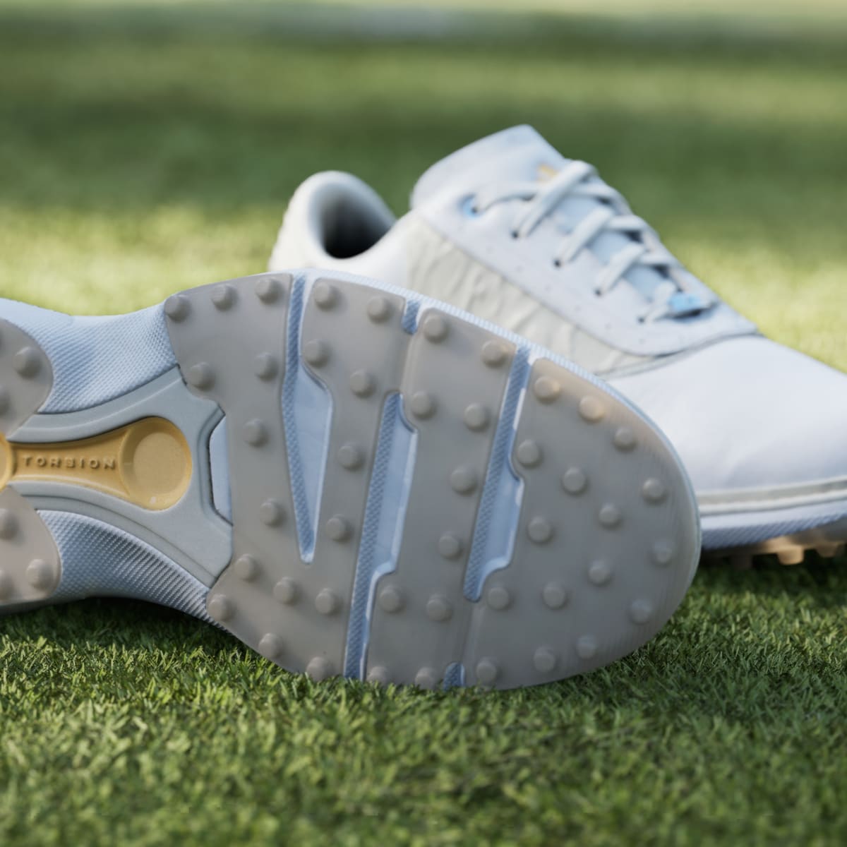 Adidas Women's MC70 SPIKELESS GOLF SHOES - Cloud White / Alumina / Ice Tangerine - Image 9