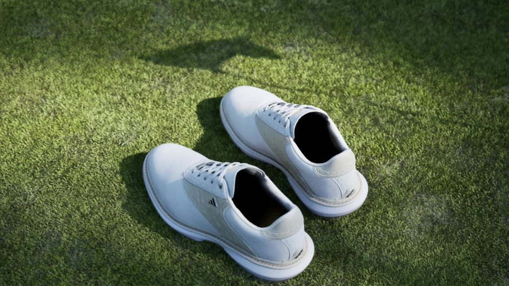 Adidas Women's MC70 SPIKELESS GOLF SHOES - Cloud White / Alumina / Ice Tangerine - Image 2