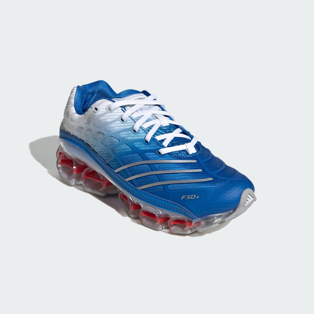 Adidas Men's MEGARIDE F50 SHOES - Blue Bird / Silver Metallic / Cloud White - Image 4