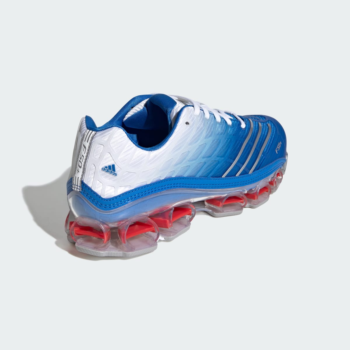 Adidas Men's MEGARIDE F50 SHOES - Blue Bird / Silver Metallic / Cloud White - Image 5