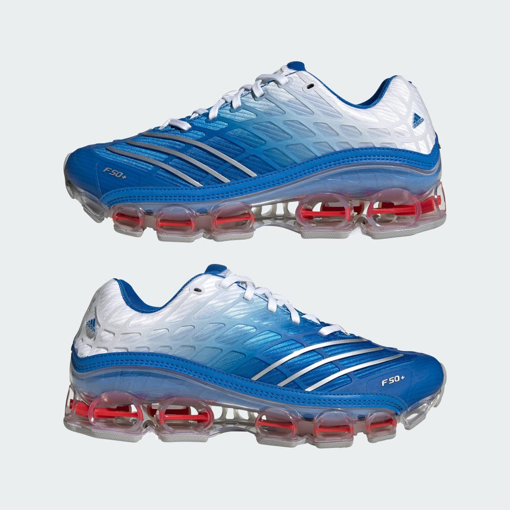 Adidas Men's MEGARIDE F50 SHOES - Blue Bird / Silver Metallic / Cloud White - Image 7