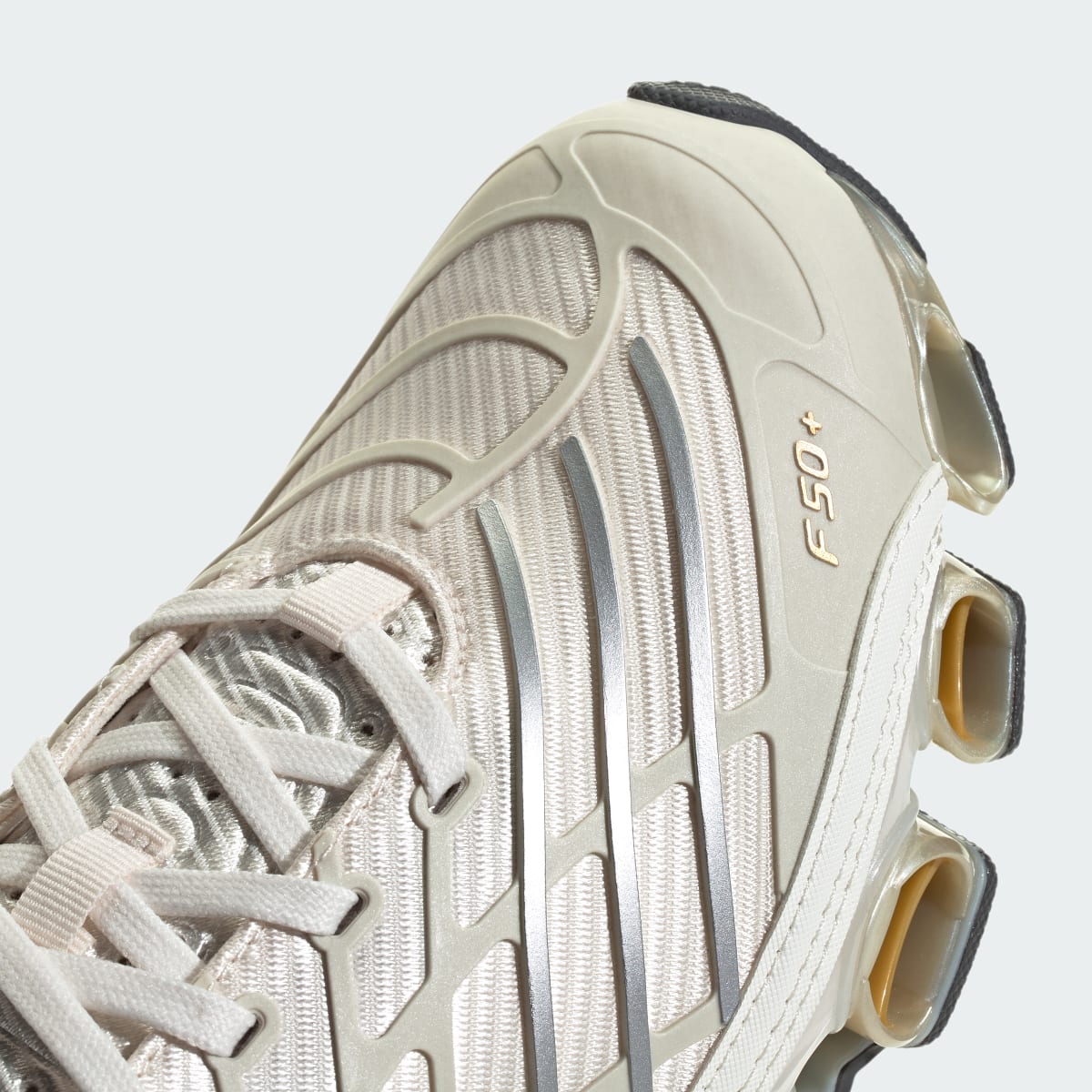 Adidas Men's MEGARIDE F50 SHOES - Cloud White / Ice Gold Met. / Gold Metallic - Image 8