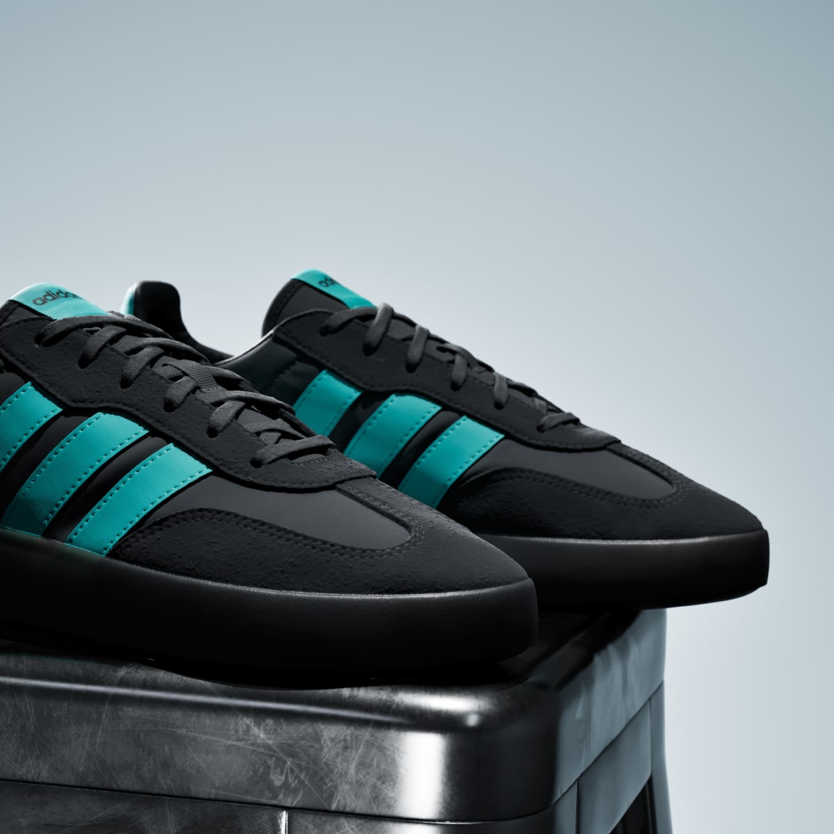 Adidas Women's MERCEDES - AMG PETRONAS FORMULA ONE TEAM BARREDA DECODE SHOES - Carbon / Semi Mint Rush / Core Black - Image 9