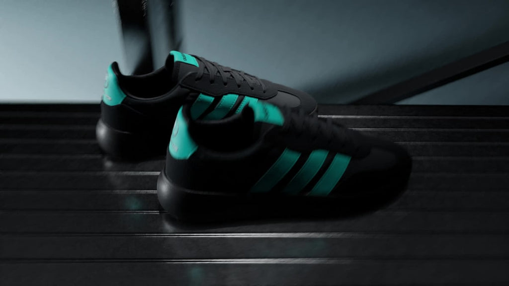 Adidas Men's MERCEDES - AMG PETRONAS FORMULA ONE TEAM BARREDA DECODE SHOES - Carbon / Semi Mint Rush / Core Black - Image 2