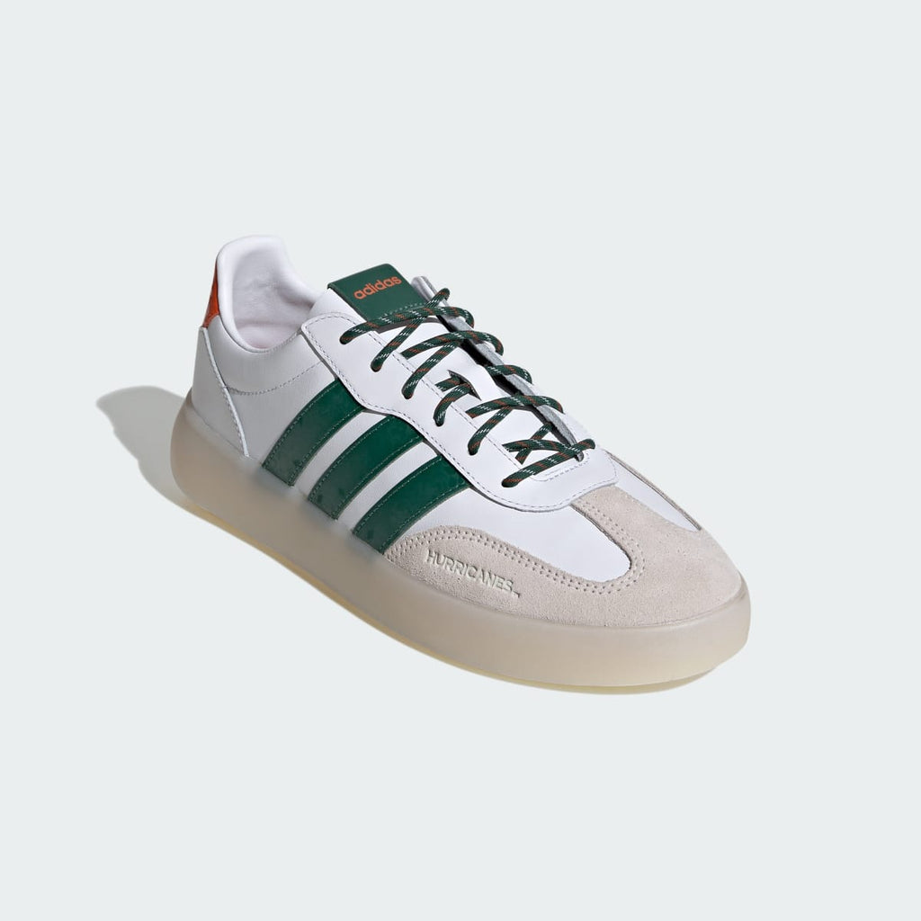 Adidas Men's MIAMI HURRICANES BARREDA DECODE SHOES - Cloud White / Dark Green / Collegiate Orange - Image 5