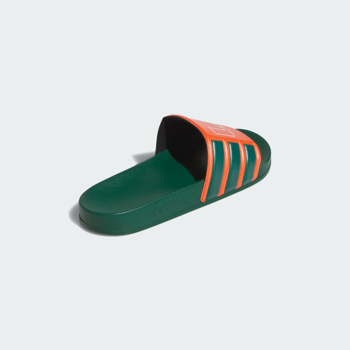 Adidas Women's MIAMI HURRICANES PERFORMANCE SLIDE - Dark Green / Collegiate Orange / Cloud White - Image 5