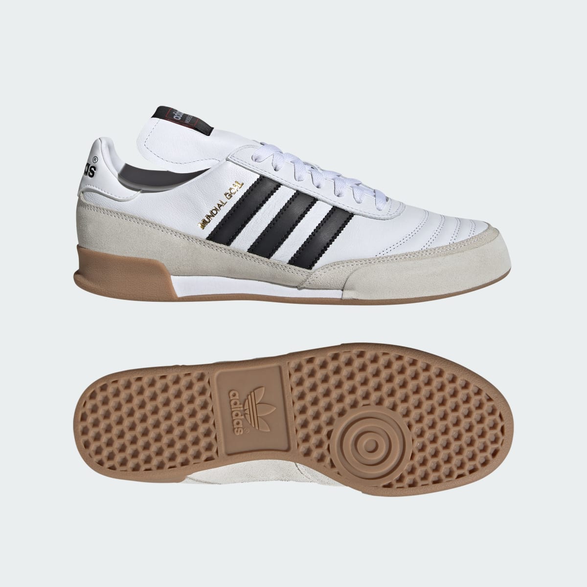 Adidas Women's Mundial Goal Shoes - Cloud White / Core Black / Gold Metallic - Image 1