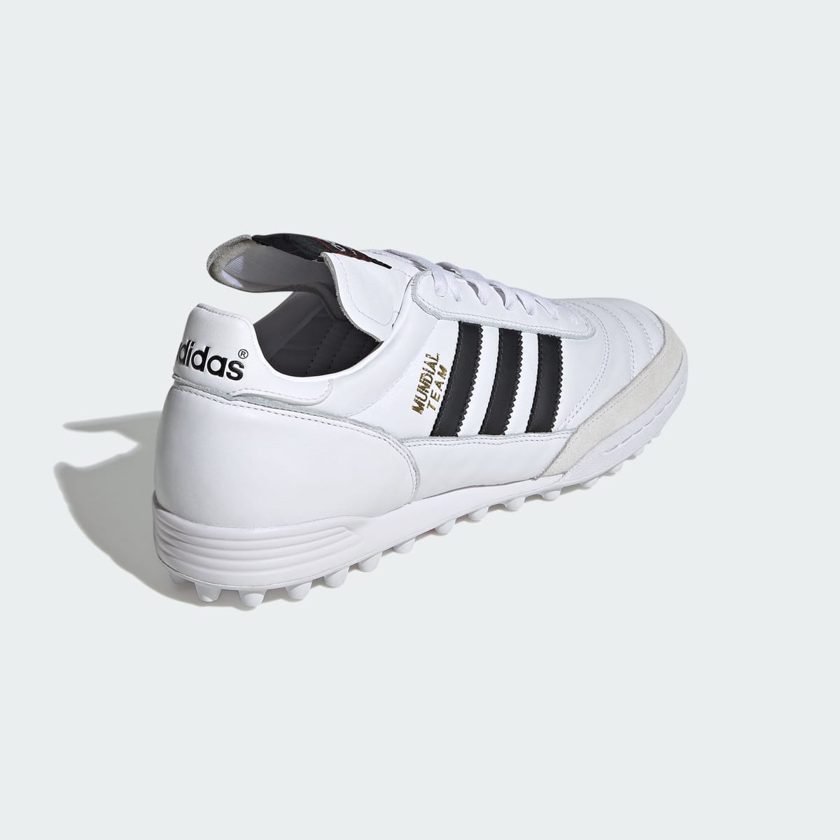 Adidas Women's Mundial Team Turf Soccer Shoes - Cloud White / Core Black / Gold Metallic - Image 6