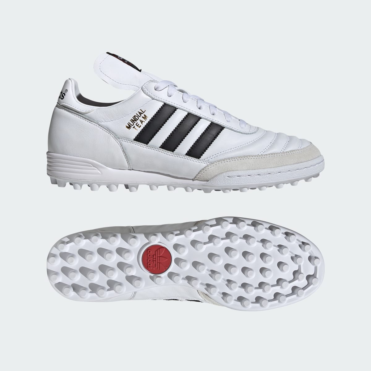 Adidas Women's Mundial Team Turf Soccer Shoes - Cloud White / Core Black / Gold Metallic - Image 1
