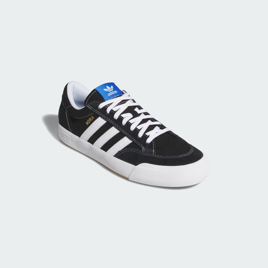 Adidas Men's NORA Shoes - Core Black / Cloud White / Blue Bird - Image 5