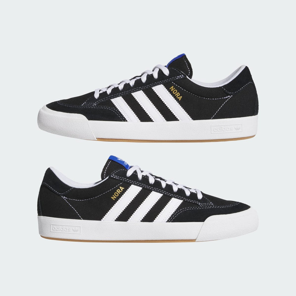 Adidas Men's NORA Shoes - Core Black / Cloud White / Blue Bird - Image 8