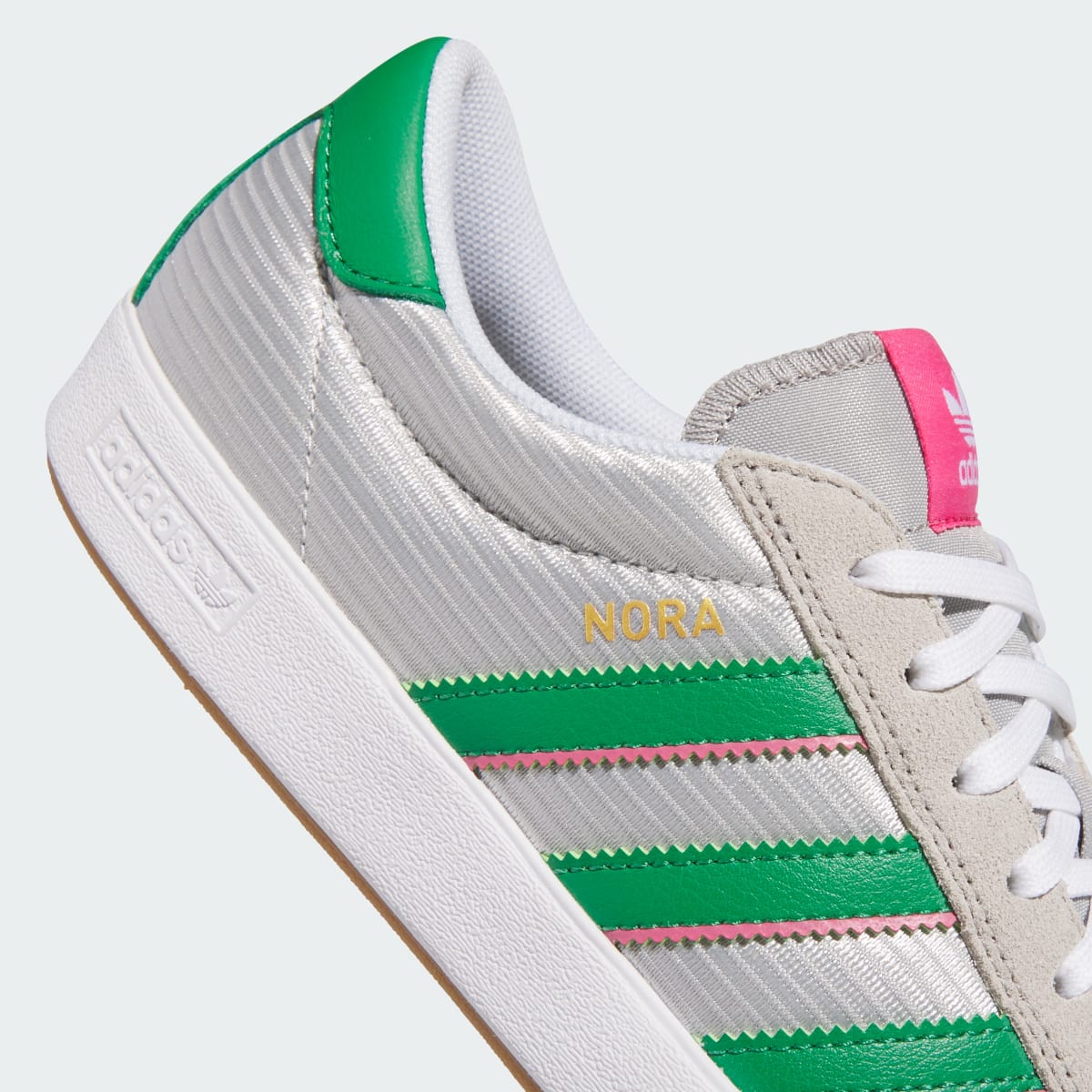 Adidas Men's NORA Shoes - Grey One / Green / Pink Fusion - Image 8