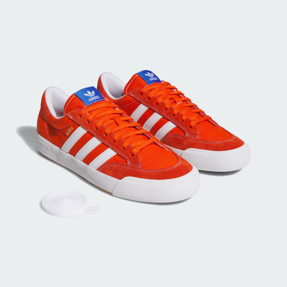 Adidas Men's NORA Shoes - Collegiate Orange / Cloud White / Gum - Image 7