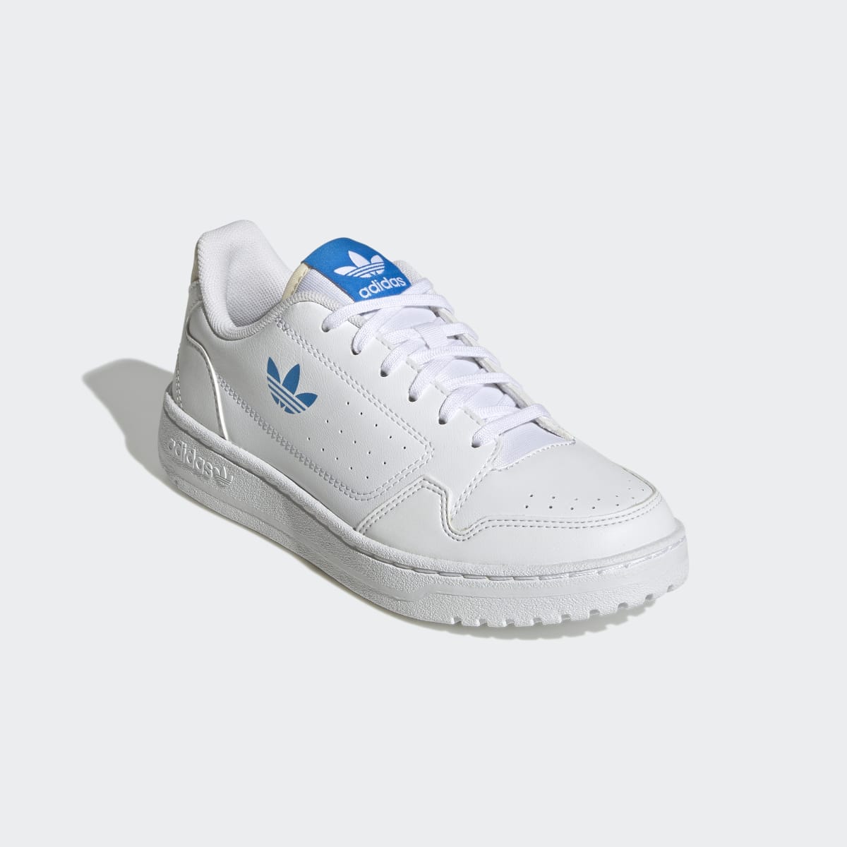 Adidas Kids' NY 90 J - Cloud White / Blue Rush / Ecru Tint - Image 4