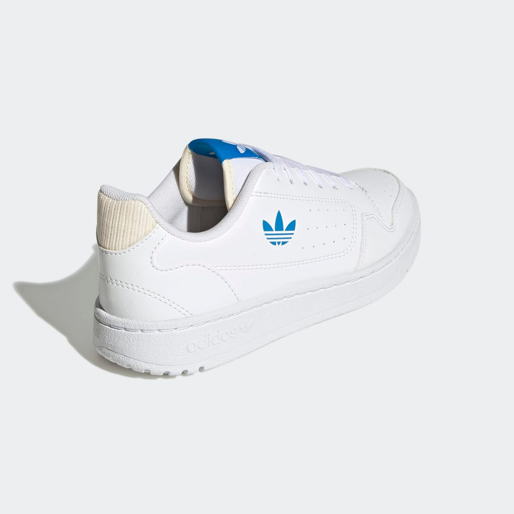 Adidas Kids' NY 90 J - Cloud White / Blue Rush / Ecru Tint - Image 5