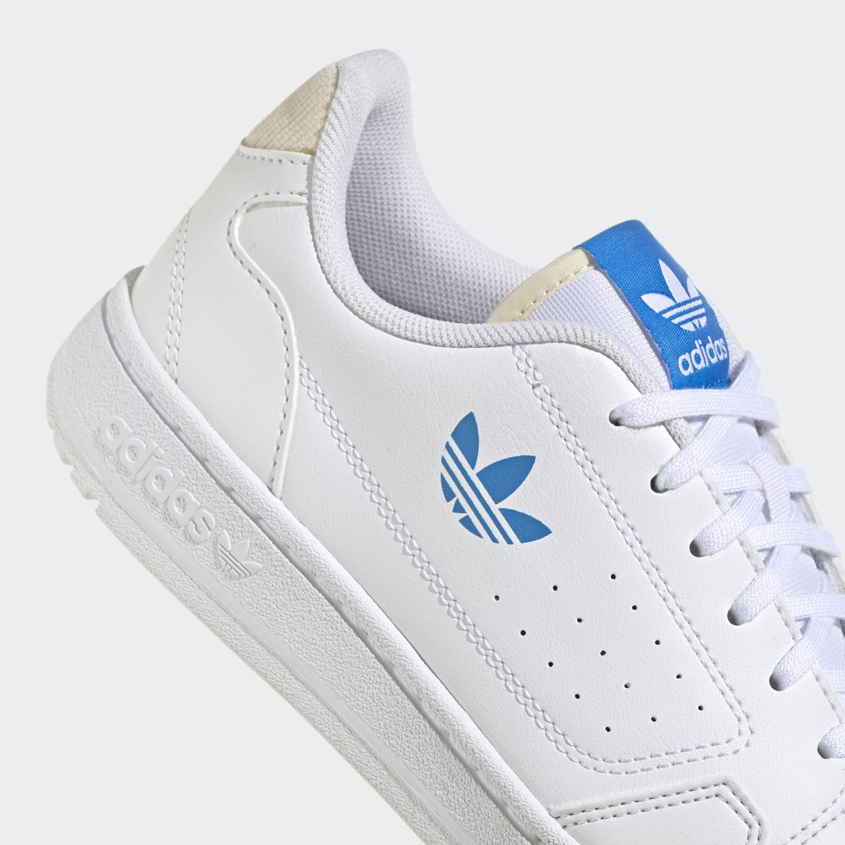 Adidas Kids' NY 90 J - Cloud White / Blue Rush / Ecru Tint - Image 7