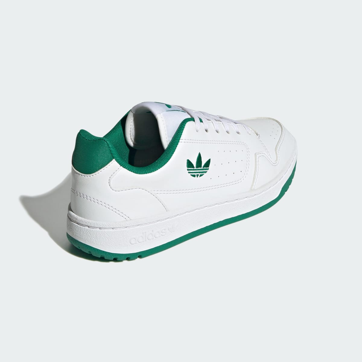 Adidas Kids' NY 90 Shoes - Cloud White / Cloud White / Bold Green - Image 5