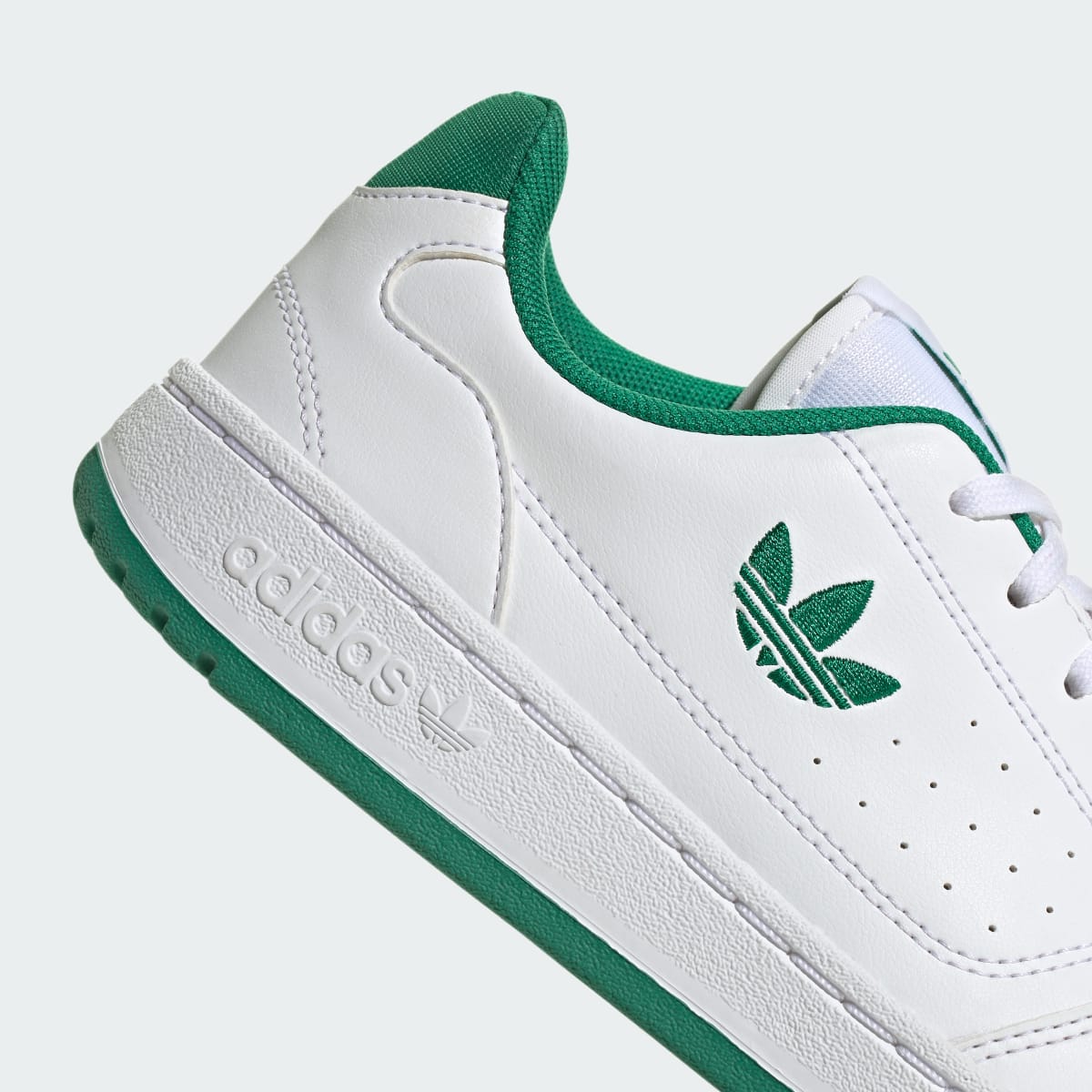 Adidas Kids' NY 90 Shoes - Cloud White / Cloud White / Bold Green - Image 8