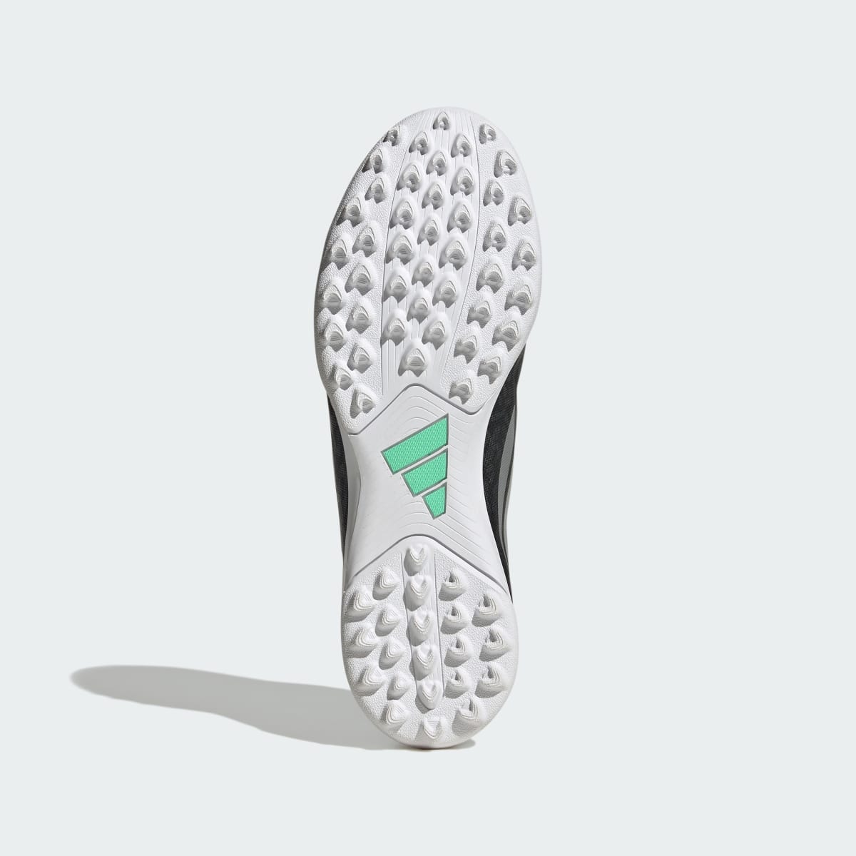 Adidas Women's PREDATOR CLUB Fold-Over Tongue Turf Soccer Cleats - Core Black / Silver Metallic / Pulse Mint - Image 4
