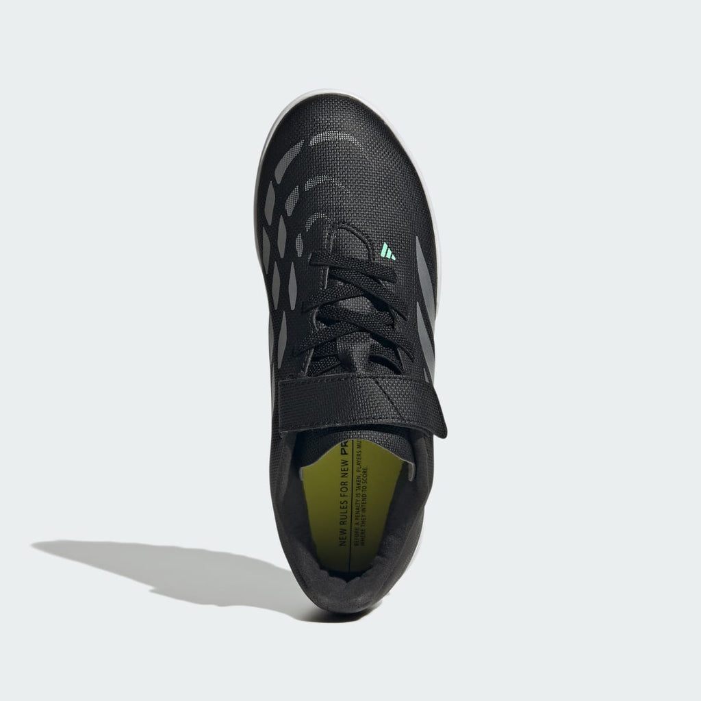 Adidas Kids' PREDATOR CLUB Hook & Loop Turf Soccer Cleats Kids - Core Black / Silver Metallic / Pulse Mint - Image 3