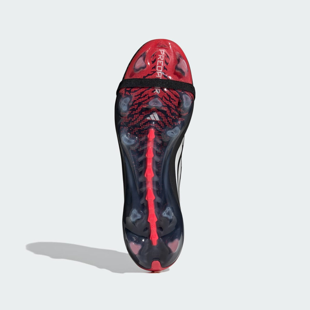 Adidas Women's PREDATOR ELITE Fold-Over Tongue Firm Ground Soccer Cleats - Core Black / Cloud White / Lucid Red - Image 4