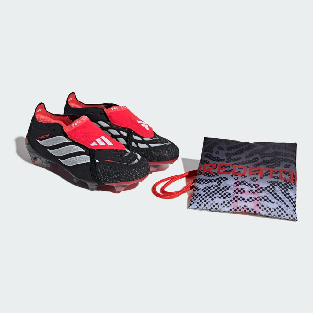 Adidas Women's PREDATOR ELITE Fold-Over Tongue Firm Ground Soccer Cleats - Core Black / Cloud White / Lucid Red - Image 9