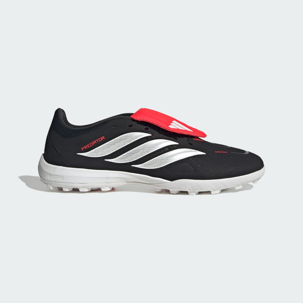 Adidas Men's PREDATOR LEAGUE Fold-Over Tongue Turf Soccer Shoes - Core Black / Cloud White / Lucid Red - Image 2