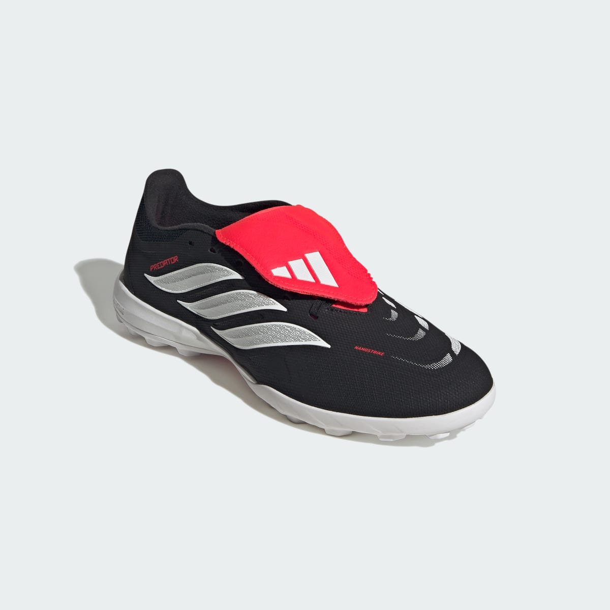 Adidas Men's PREDATOR LEAGUE Fold-Over Tongue Turf Soccer Shoes - Core Black / Cloud White / Lucid Red - Image 5