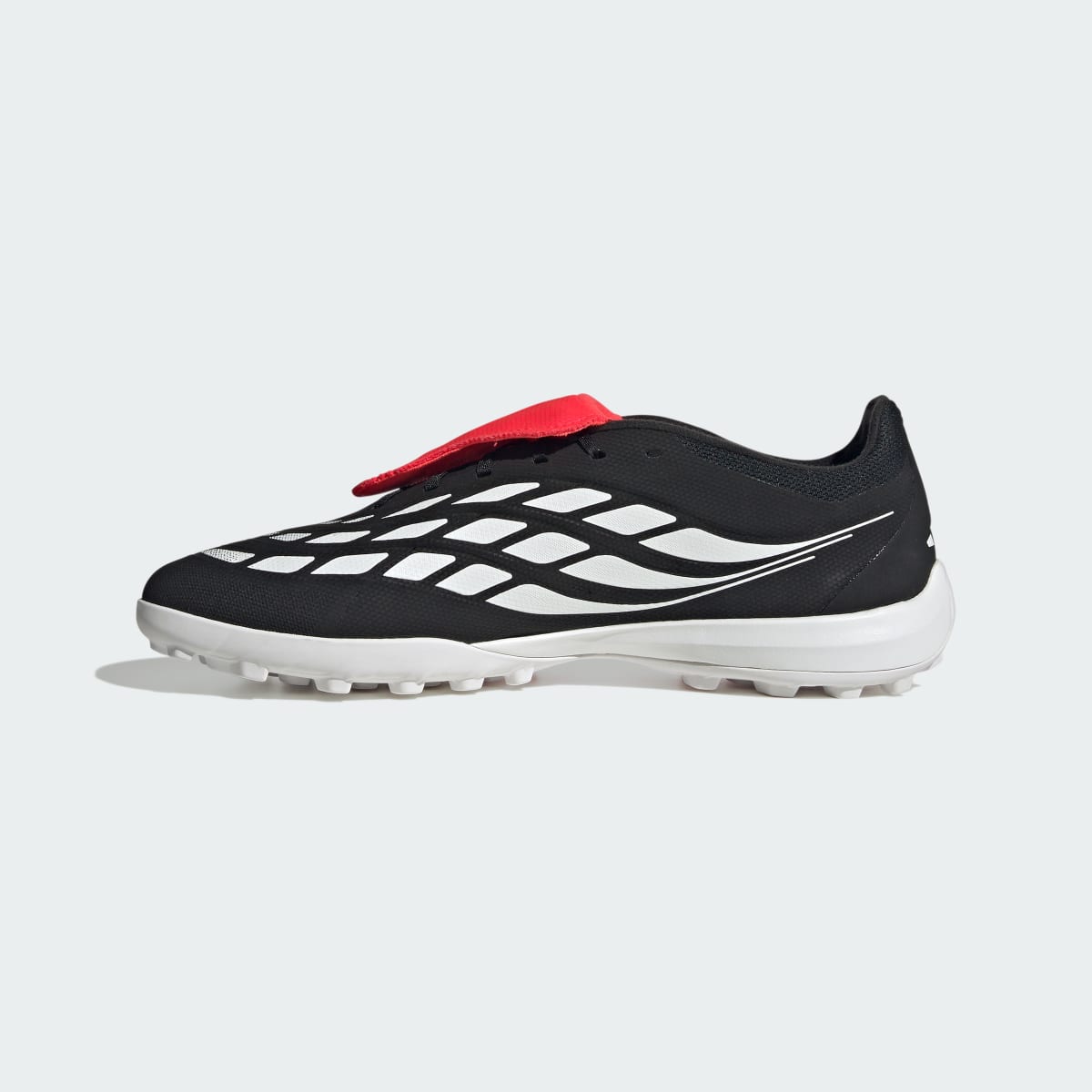 Adidas Men's PREDATOR LEAGUE Fold-Over Tongue Turf Soccer Shoes - Core Black / Cloud White / Lucid Red - Image 7