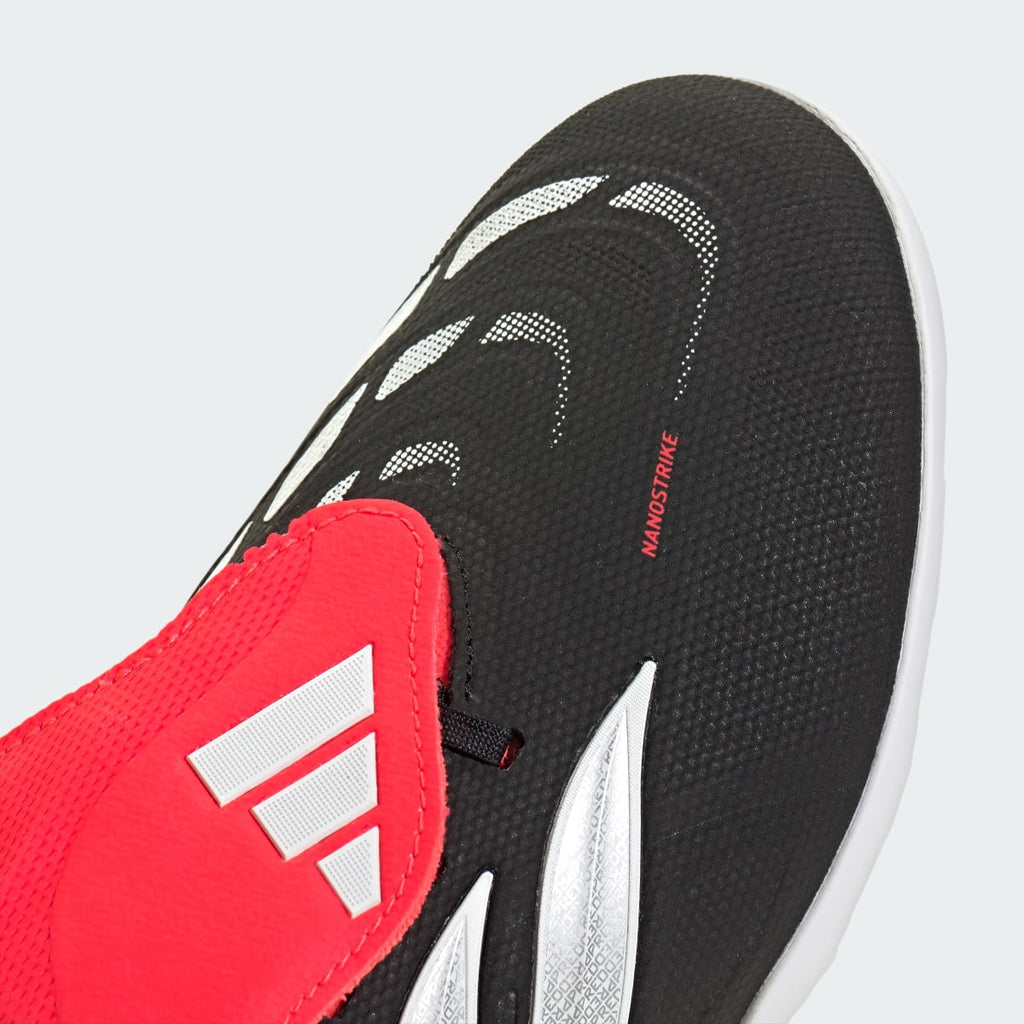 Adidas Men's PREDATOR LEAGUE Fold-Over Tongue Turf Soccer Shoes - Core Black / Cloud White / Lucid Red - Image 9
