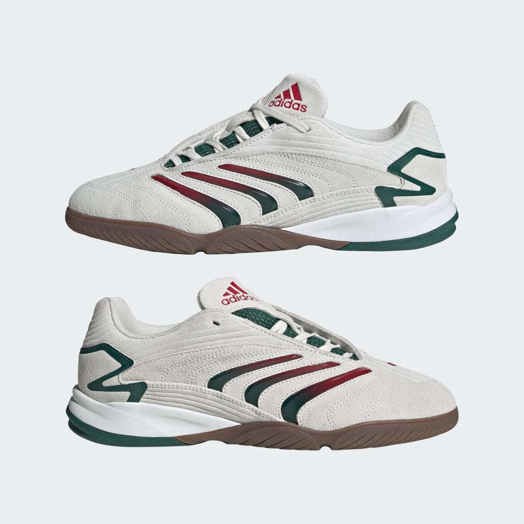 Adidas Men's PREDATOR SALA SHOES - Core White / Collegiate Green / Cloud White - Image 7