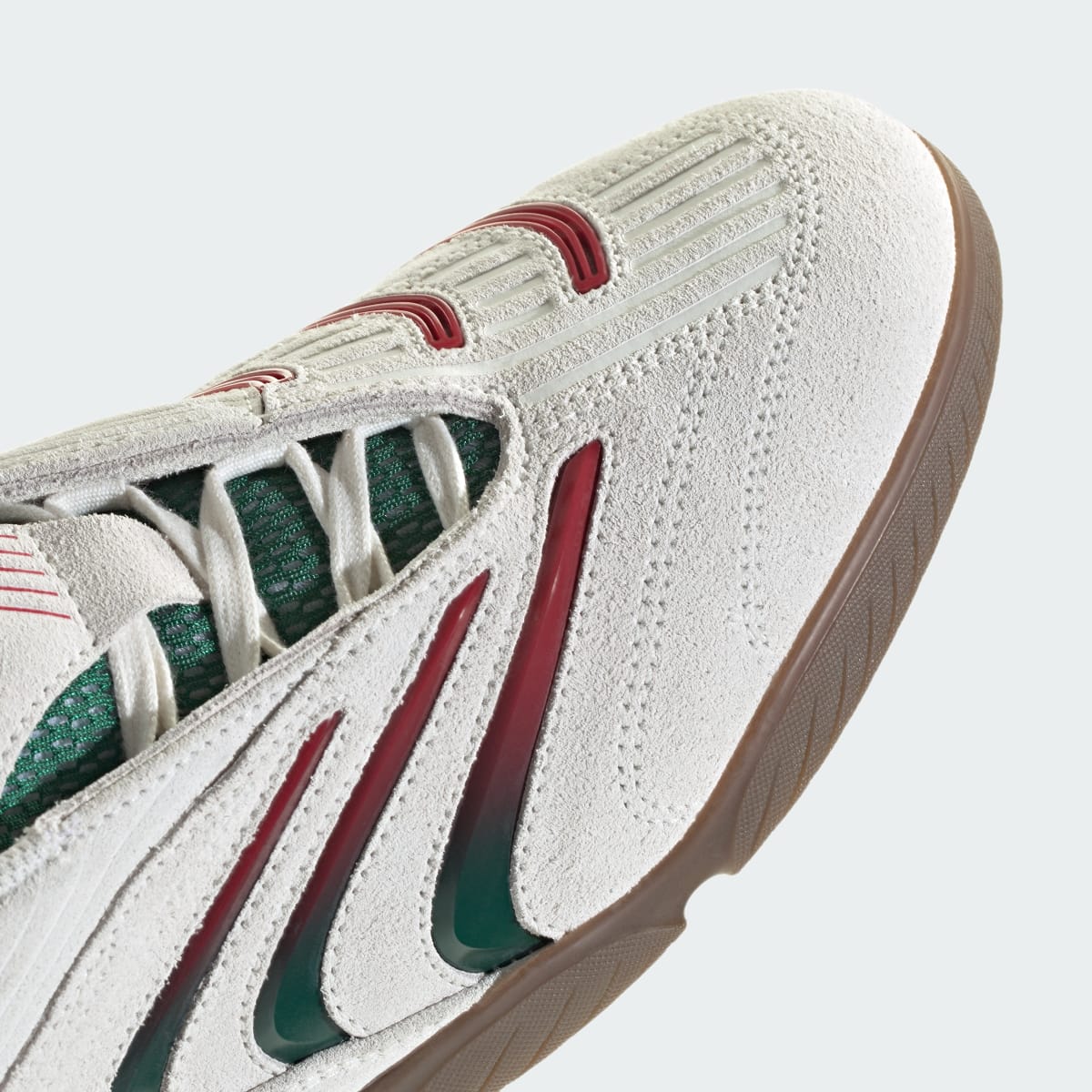 Adidas Men's PREDATOR SALA SHOES - Core White / Collegiate Green / Cloud White - Image 9
