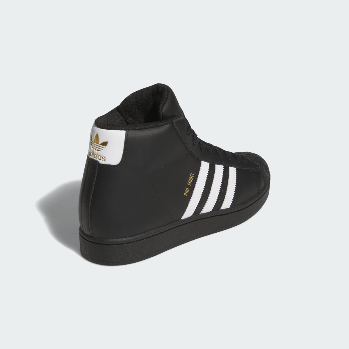 Adidas Men's PRO MODEL Shoes - Core Black / Cloud White / Gold Metallic - Image 5