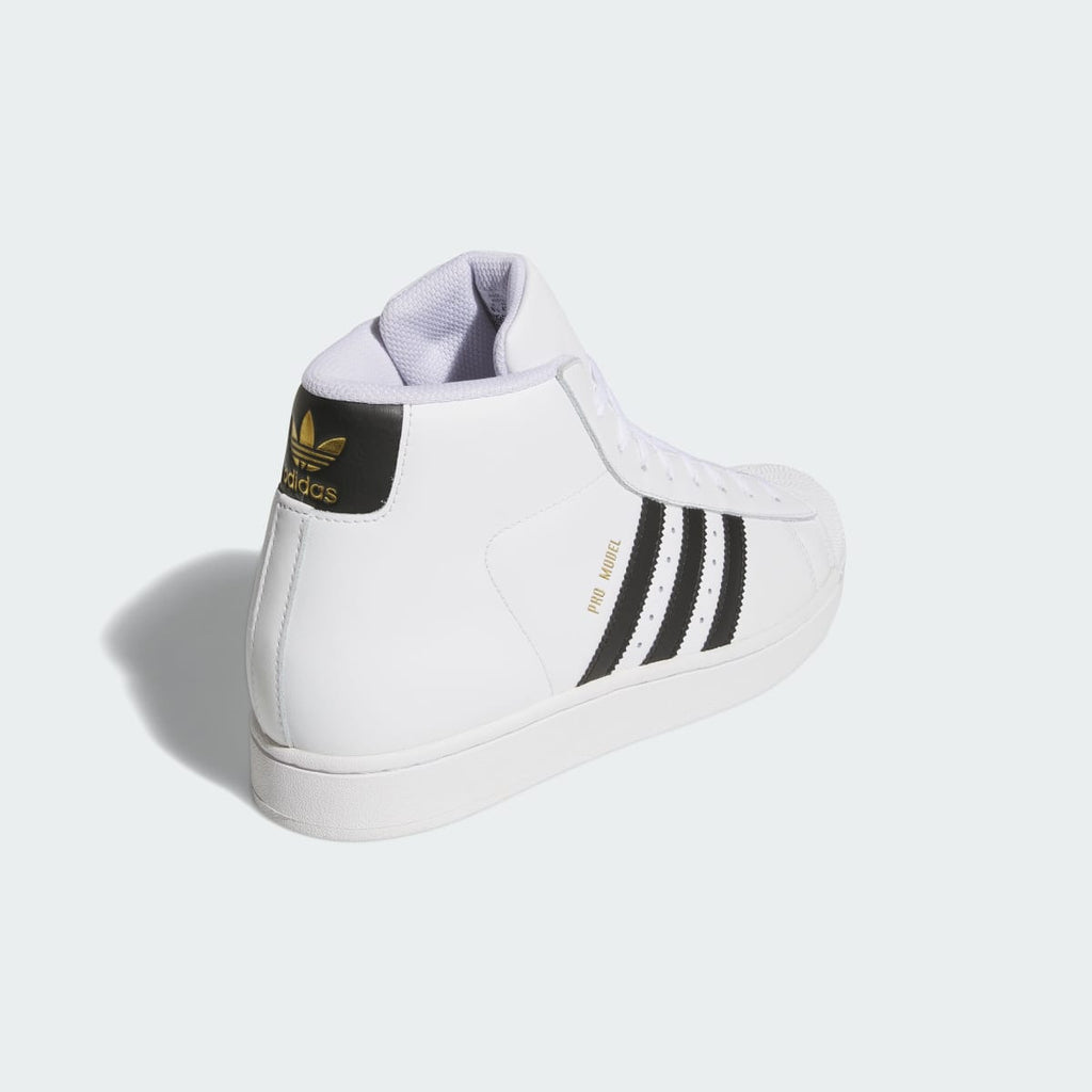 Adidas Men's PRO MODEL Shoes - Cloud White / Core Black / Gold Metallic - Image 5