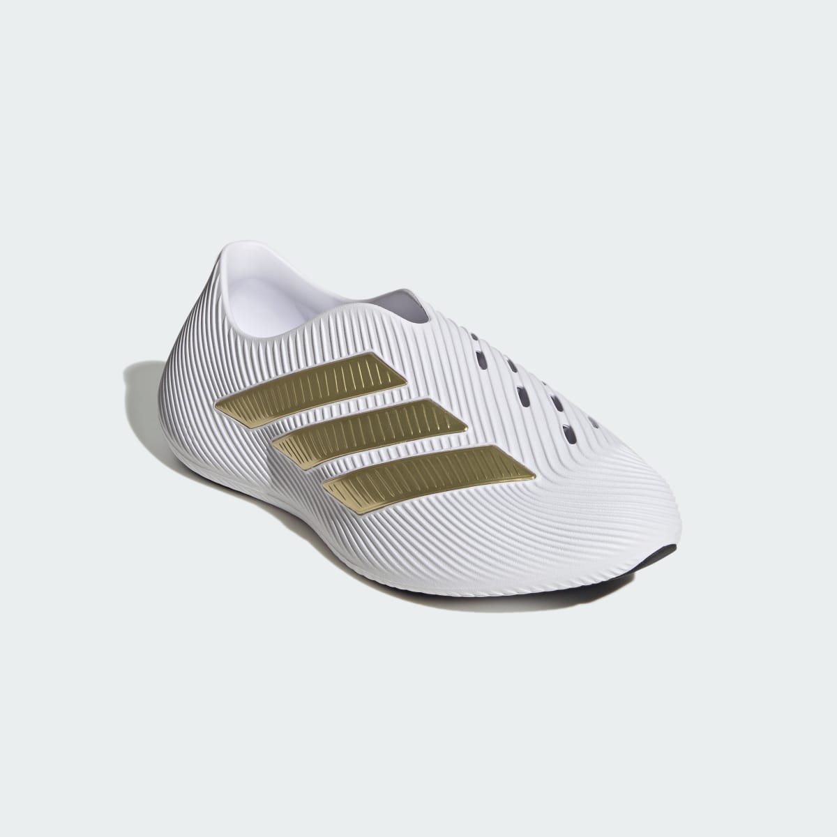 Adidas Men's PURECHILL SLIDES - Cloud White / Gold Metallic / Core Black - Image 4