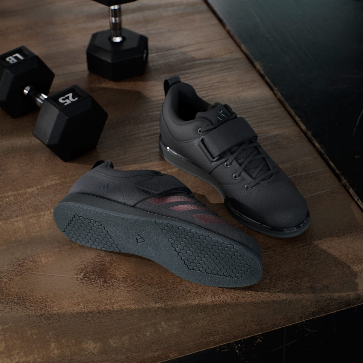 Adidas Women's Powerlift 5 Weightlifting Shoes - Core Black / Core Black / Carbon - Image 4