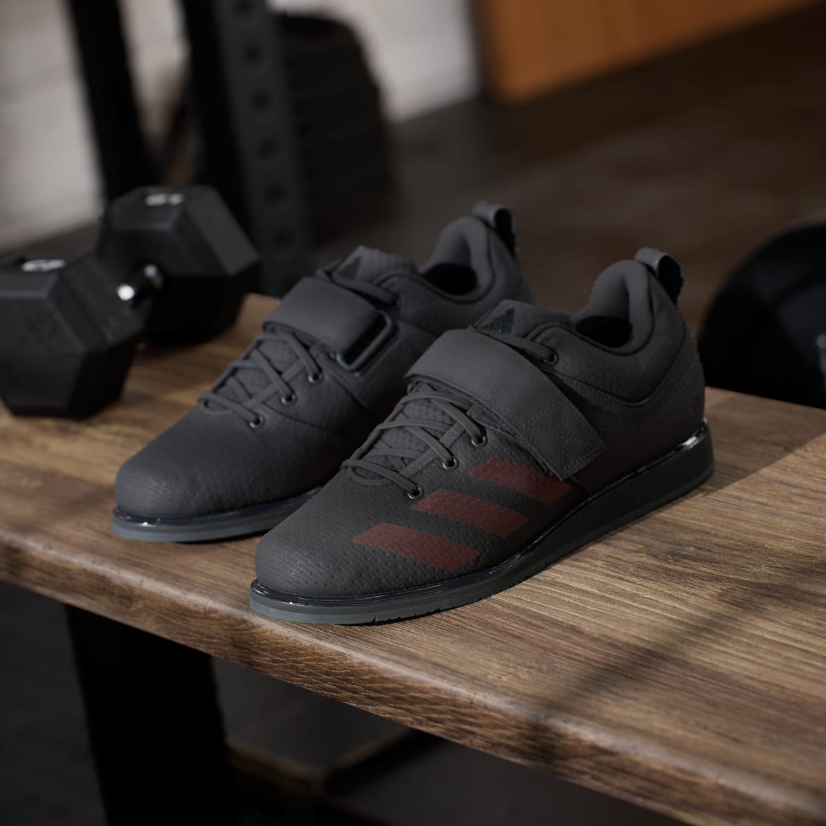 Adidas Men's Powerlift 5 Weightlifting Shoes - Core Black / Core Black / Carbon - Image 5