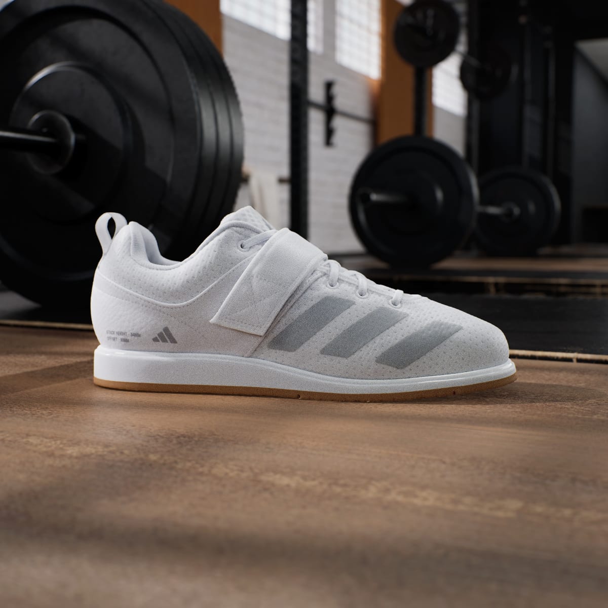 Adidas Women's Powerlift 5 Weightlifting Shoes - Cloud White / Halo Silver / Core Black - Image 3