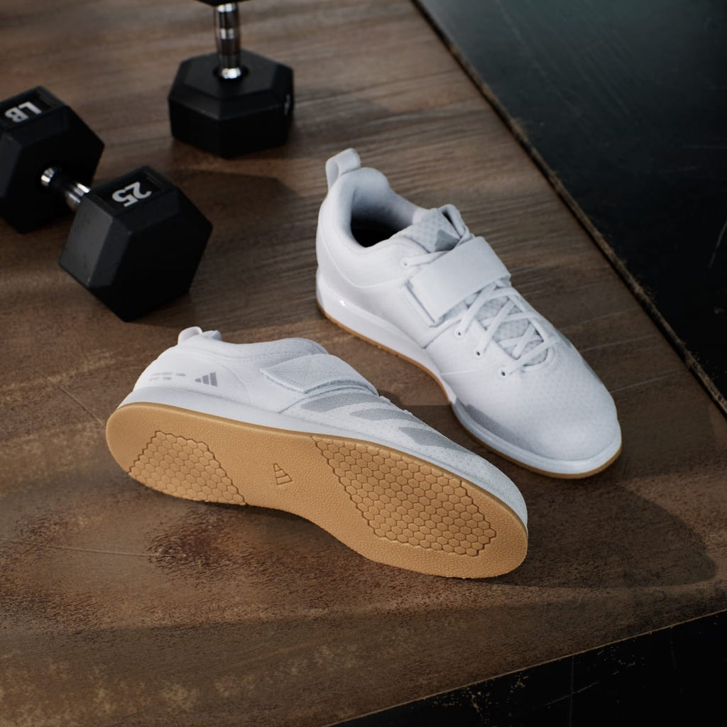 Adidas Women's Powerlift 5 Weightlifting Shoes - Cloud White / Halo Silver / Core Black - Image 4