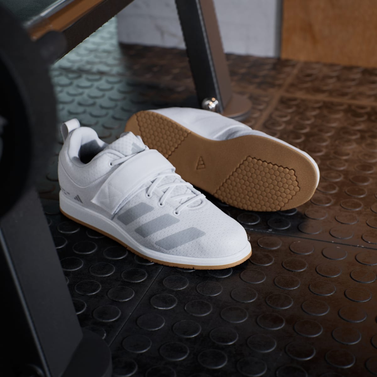 Adidas Women's Powerlift 5 Weightlifting Shoes - Cloud White / Halo Silver / Core Black - Image 8