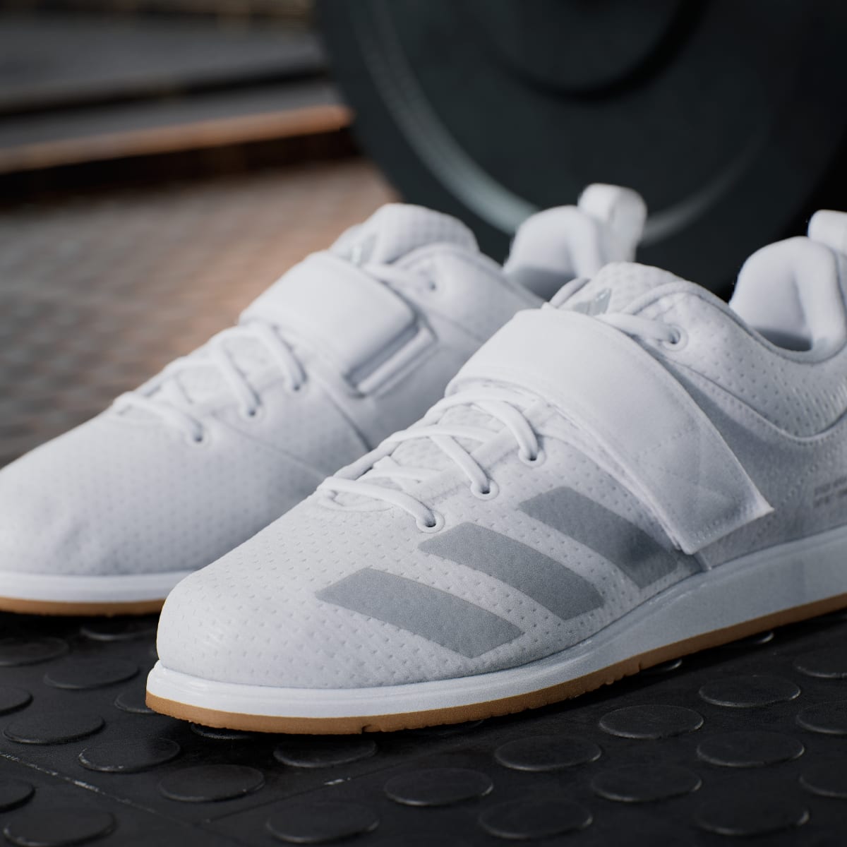 Adidas Women's Powerlift 5 Weightlifting Shoes - Cloud White / Halo Silver / Core Black - Image 9