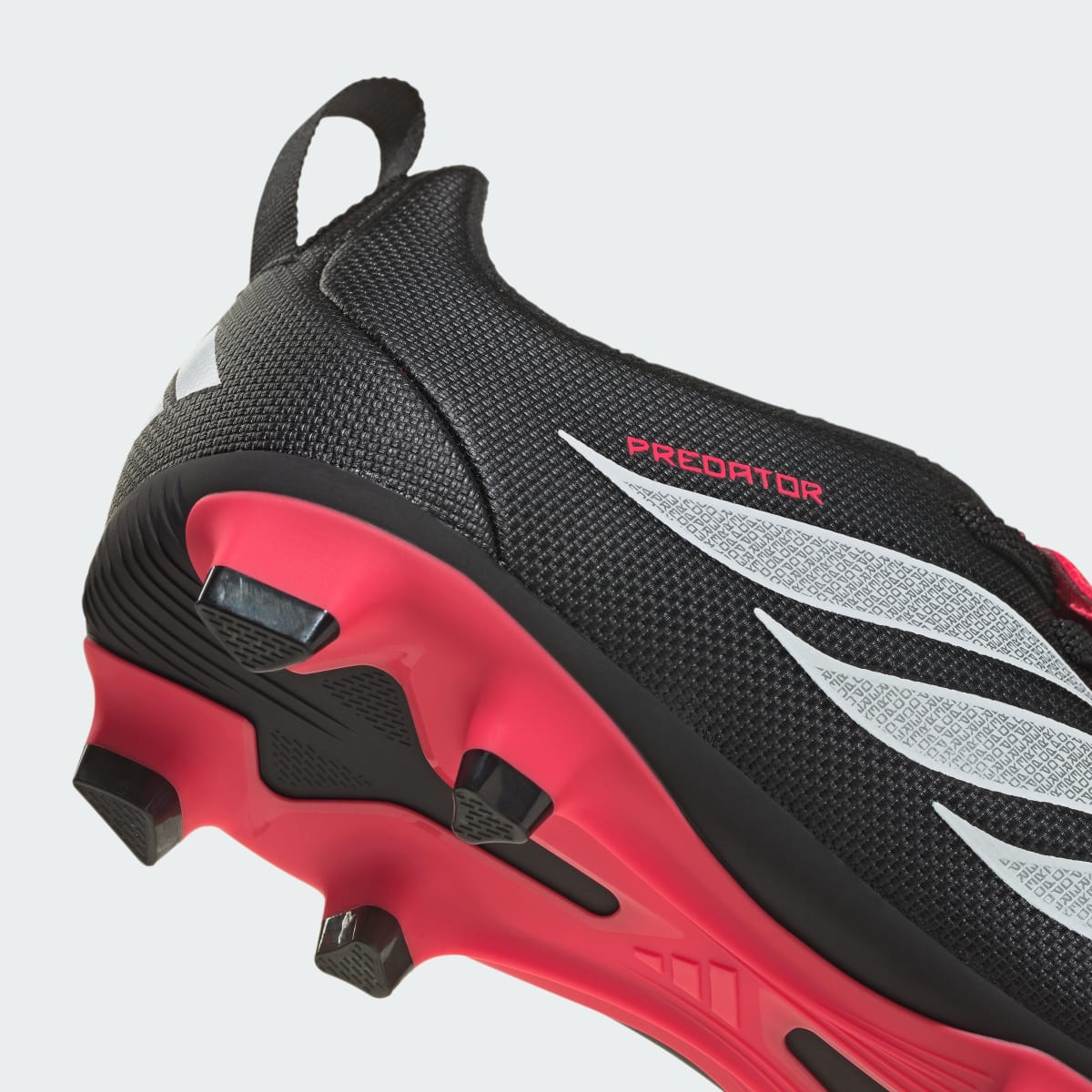 Adidas Kids' Predator Club Fold-Over Tongue Elastic Laces Firm Ground/Multi Ground Soccer Cleats Kids - Core Black / Cloud White / Lucid Red - Image 8