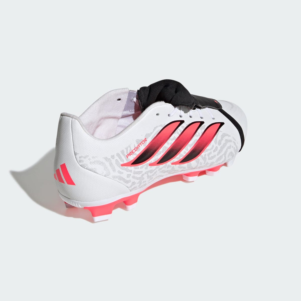 Adidas Women's Predator Club Fold-Over Tongue Firm Ground/Multi Ground Soccer Cleats - Cloud White / Solar Turbo / Core Black - Image 6