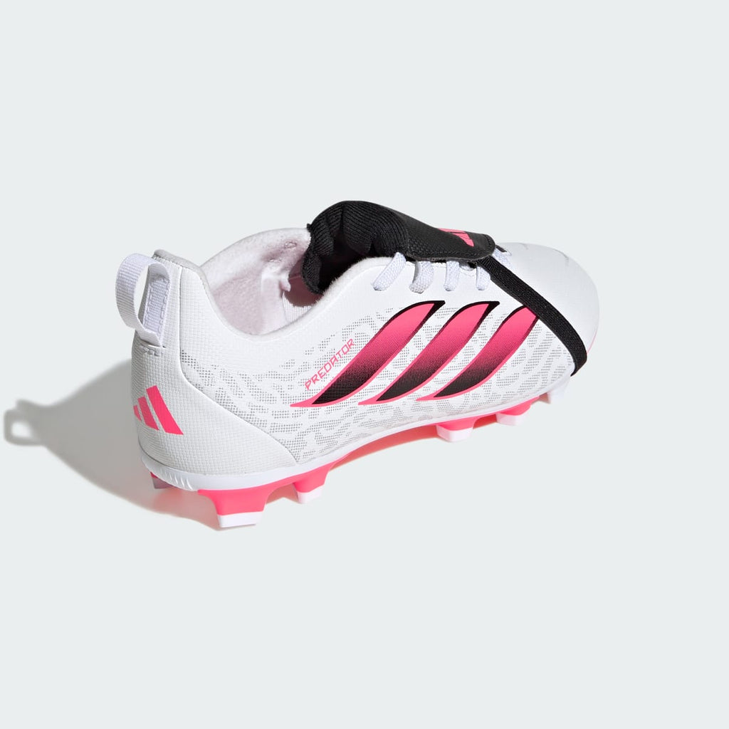 Adidas Kids' Predator Club Fold-Over Tongue Firm Ground / Multi Ground Soccer Cleats Kids - Cloud White / Solar Turbo / Core Black - Image 6