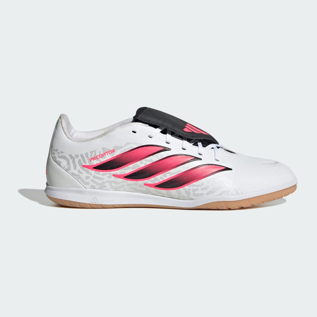 Adidas Women's Predator Club Sala Fold-Over Tongue Indoor Soccer Cleats - Cloud White / Solar Turbo / Core Black - Image 2